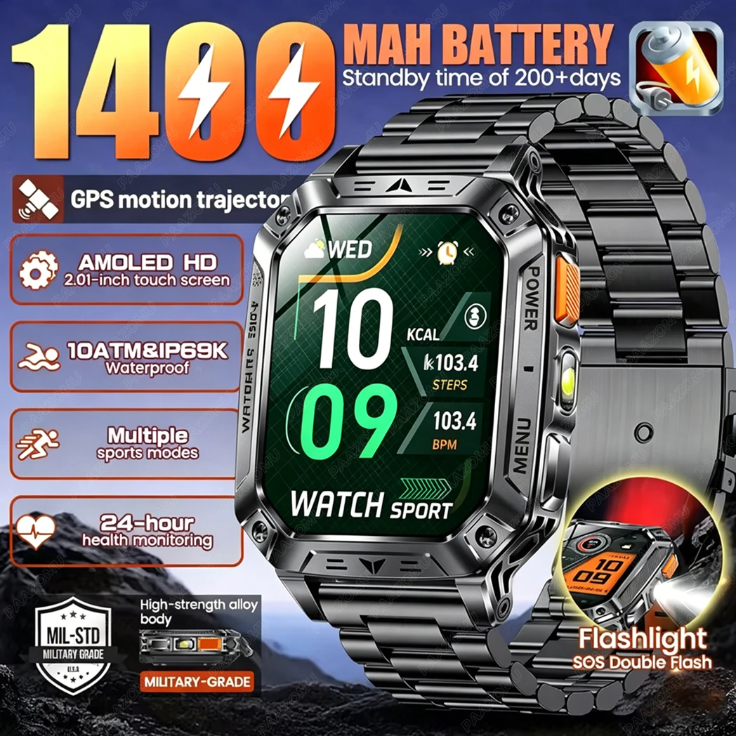 Smartwatch Military Watches For Men - Новые мужские смарт-часы 2026 года со