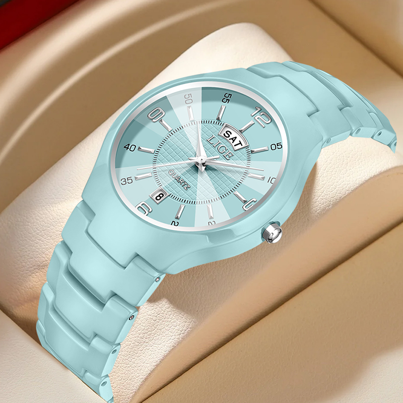 Luxury Ceramic Watch - LIGE Роскошные элегантные кварцевые женские часы,