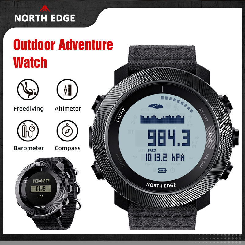 Altimeter Compass Watch - Мужские цифровые часы NORTH EDGE APACHE-D