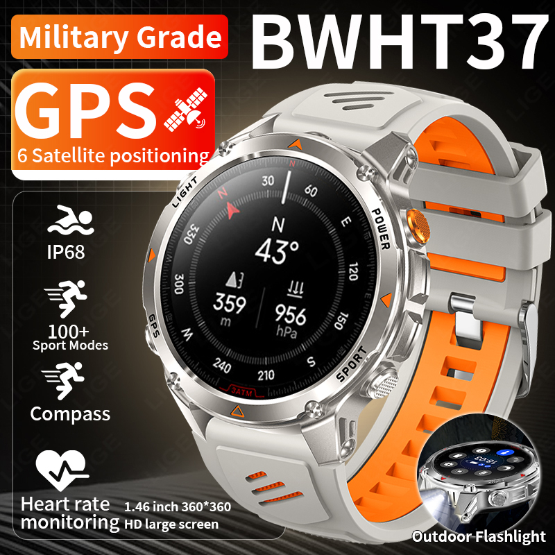 Smartwatch Watches For Mens - LIGE прочные GPS трековые умные часы