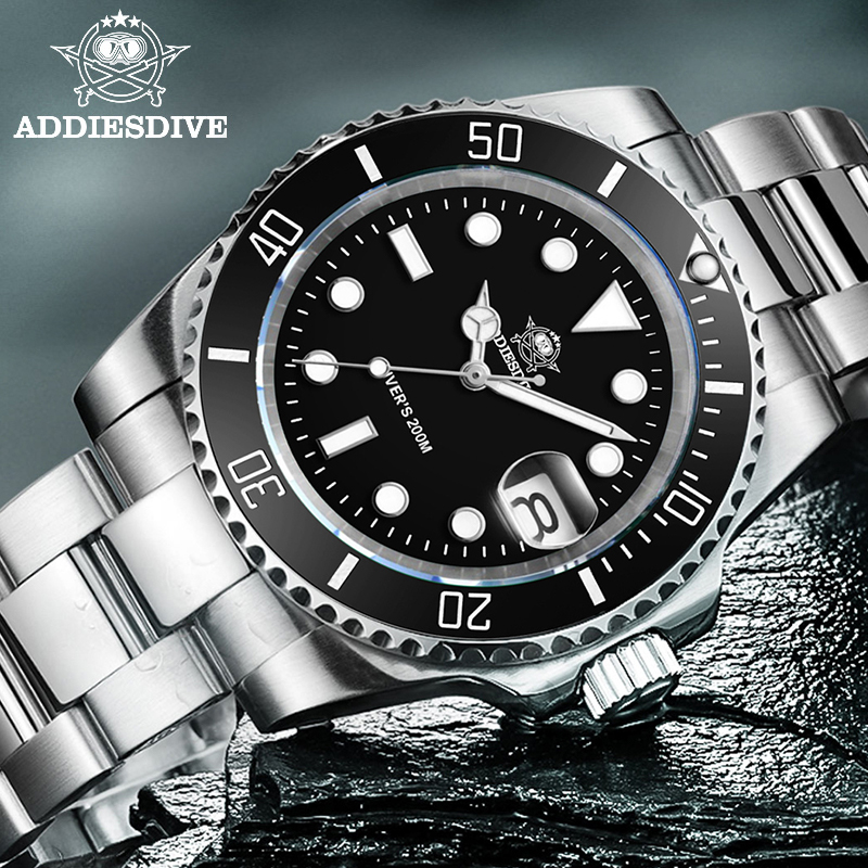 Luxury Ceramic Watch - ADDIESDIVE Мужские классические часы с керамическим