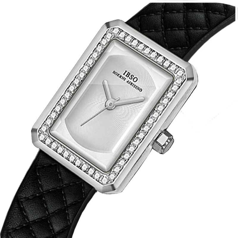 Luxury Ceramic Watch - Модные кожаные женские часы, прямоугольные золотые