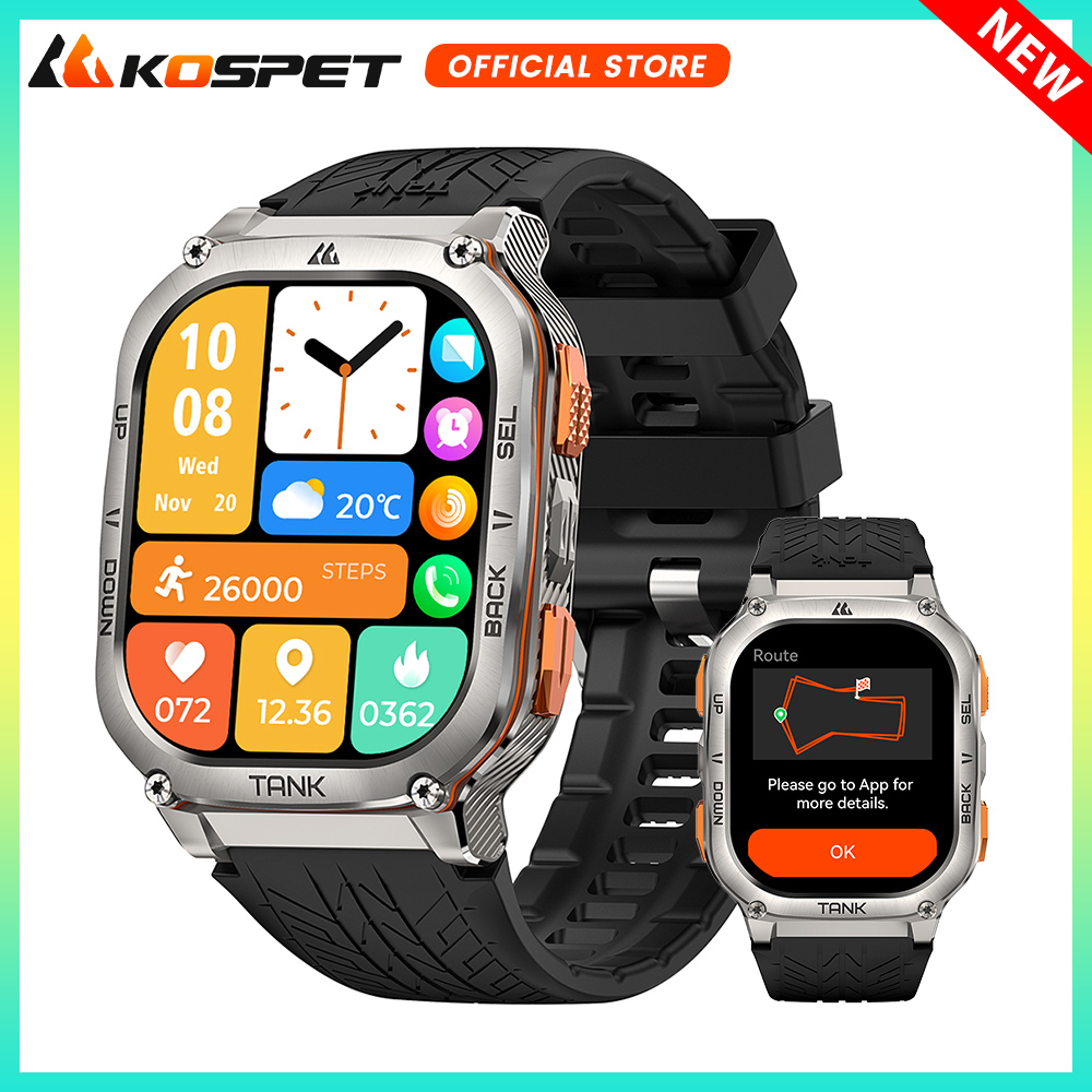 Altimeter Compass Watch - KOSPET TANK M3 Ultra GPS Смарт-часы