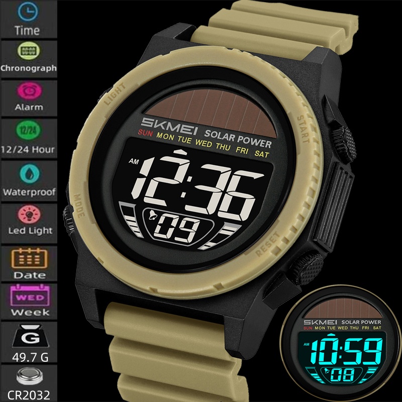 Skmei цифровые часы на солнечн – обзор и цена Solar Powered Watch