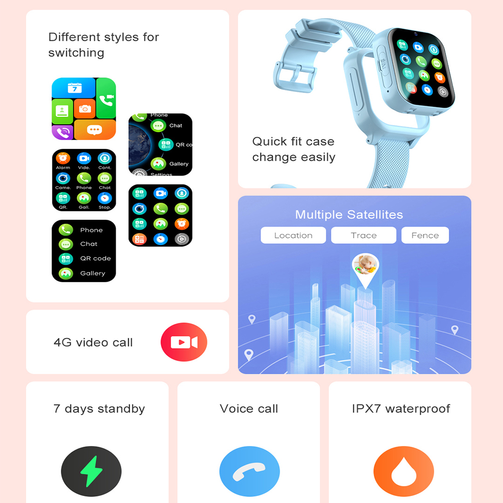 Смарт-часы для детей 4G GPS WI – обзор и цена Smartwatch Watches Kids
