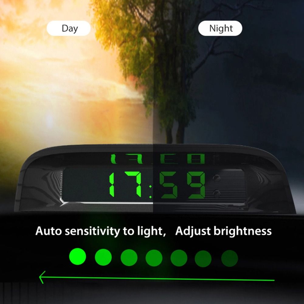 Цифровые часы для автомобиля н – обзор и цена Solar Powered Watch