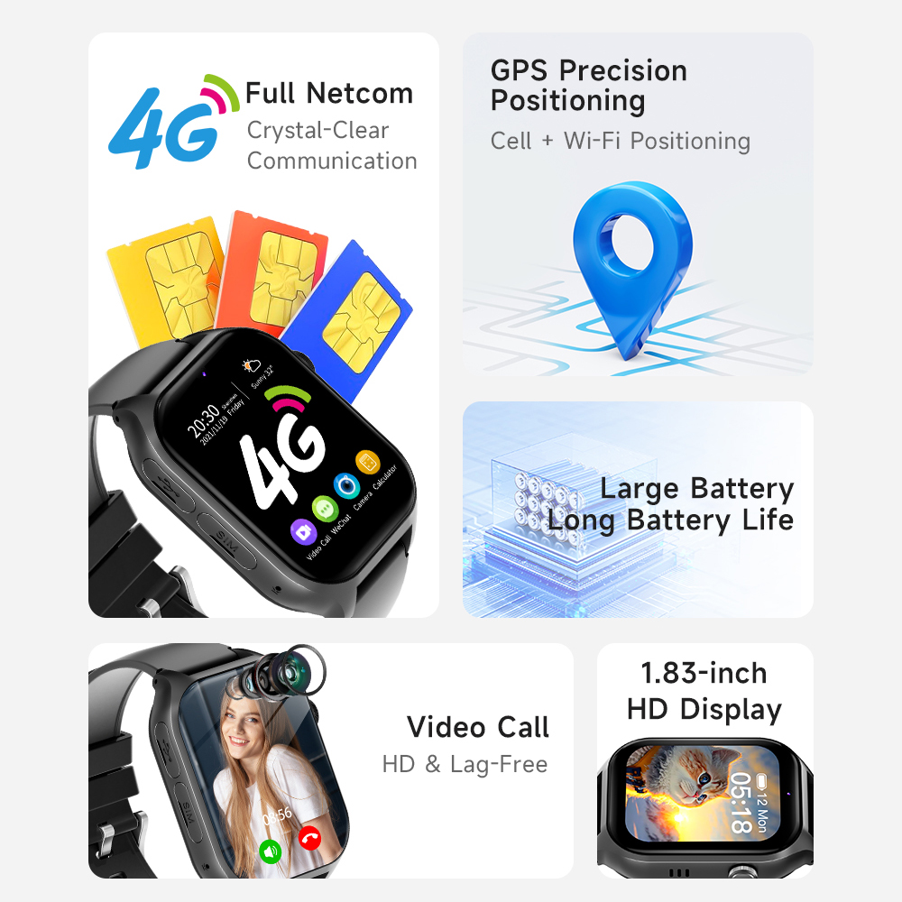 Умные часы 4G для детей с GPS, – обзор и цена Smartwatch Watches Gift For Boys With Gps