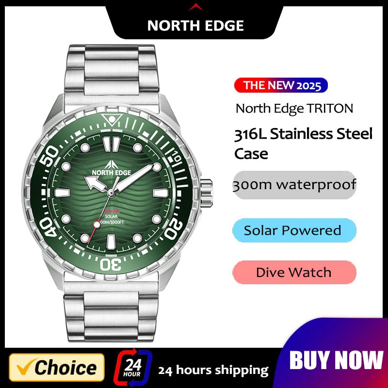 Новые мужские дайверские часы  – обзор и цена Solar Powered Watch