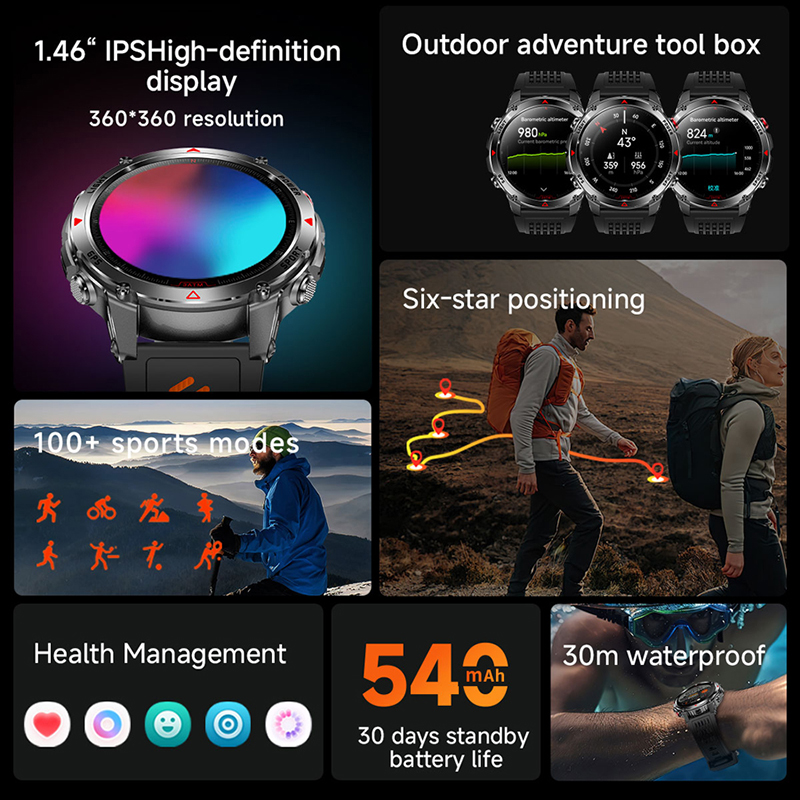 T-Rex 3, встроенные двухдиапаз – обзор и цена Altimeter Compass Watch
