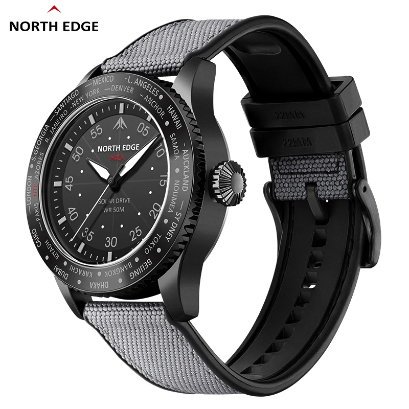 NORTH EDGE MACH Серия пилотов  – обзор и цена Solar Powered Watch