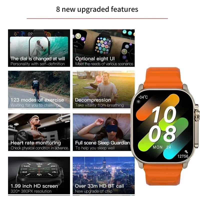 Новые умные часы серии 9 PK HK – обзор и цена Smartwatch Watches For Mens