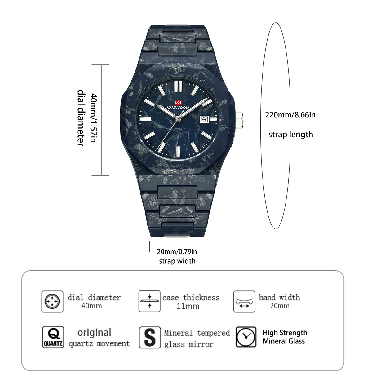 VA VA VOOM Мужские часы Кварце – обзор и цена Smartwatch Military Watches For Men