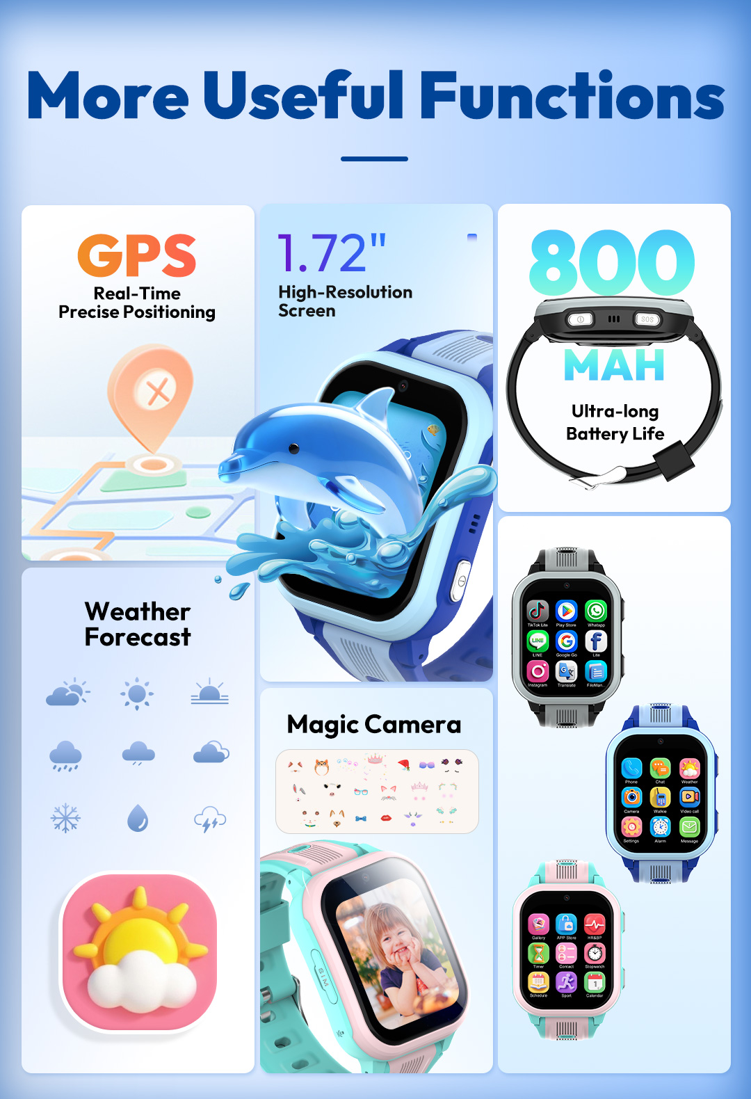 Умные часы KT41 - Детские часы – обзор и цена Smartwatch Watches Gift For Boys With Gps