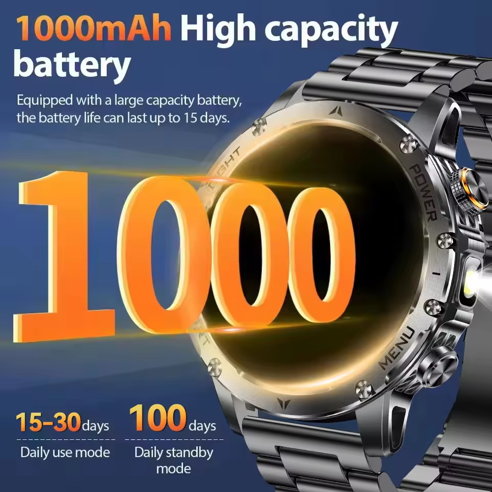 2025Новые уличные военные 1000 – обзор и цена Smartwatch Military Watches For Men