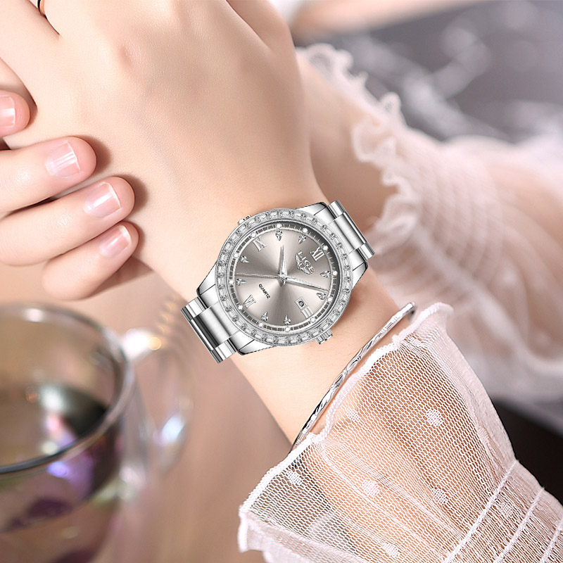 LIGE элегантные женские часы м – обзор и цена Luxury Ceramic Watch